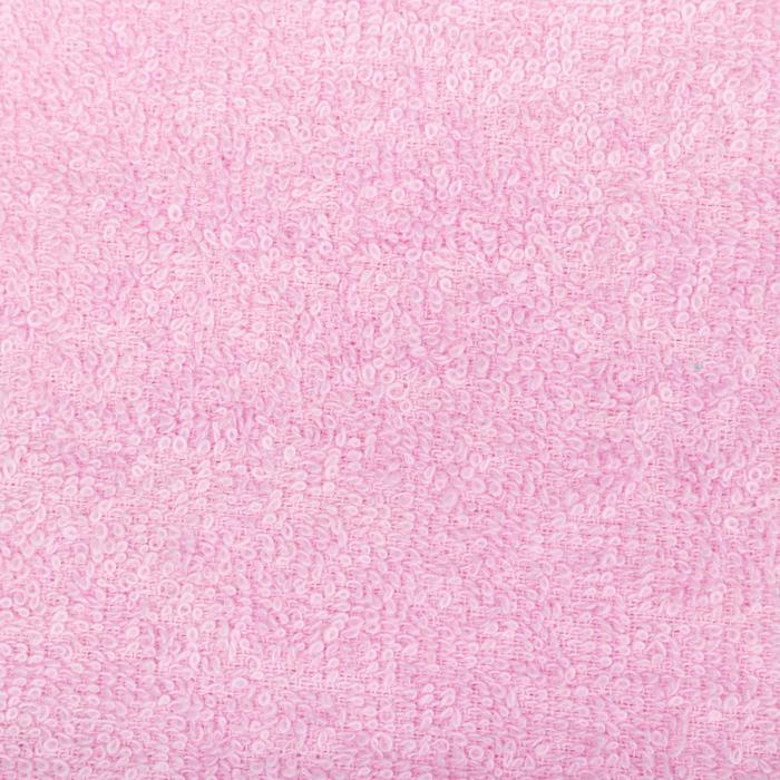 Полотенце махровое Экономь и Я 30х60 см, цв. розовый, 100% хлопок, 320 гр/м2 - фото 1907262666