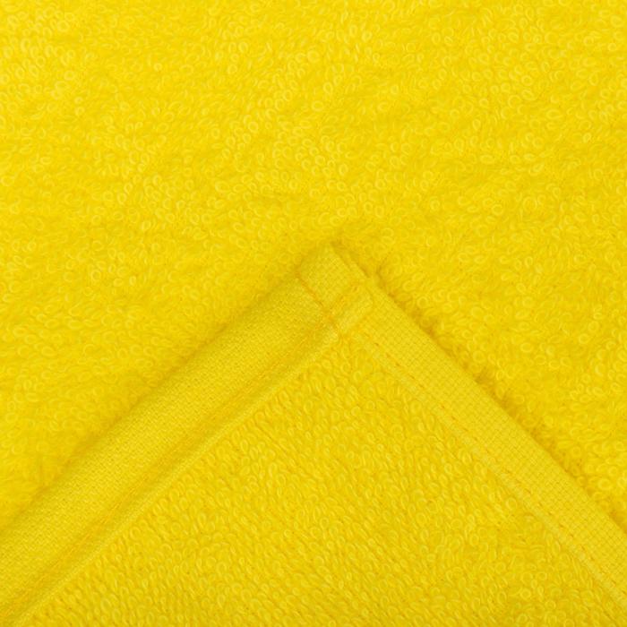 Полотенце махровое Экономь и Я 50х90 см, цв. желтый, 100% хлопок, 320 гр/м2 - фото 1907262687