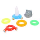 Пирамидка «Бегемотик», 5 колец - фото 24196370