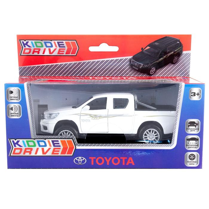 Модель автомобиля Toyota Hilux, белый, инерционный, свет, звук - Фото 1