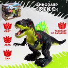 Динозавр «Рекс», эффект дыма, свет и звук, работает от батареек - Фото 1