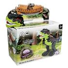 Динозавр «Рекс», откладывает яйца, проектор, свет и звук, работает от батареек, цвет зелёный - Фото 5