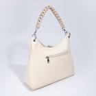 Сумка-мешок, отдел на молнии, 3 наружных кармана, длинный ремень, цвет бежевый - фото 21304617