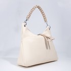 Сумка-мешок, отдел на молнии, 3 наружных кармана, длинный ремень, цвет бежевый - фото 21304618