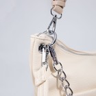 Сумка-мешок, отдел на молнии, 3 наружных кармана, длинный ремень, цвет бежевый - фото 21304620