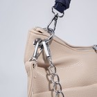 Сумка-мешок, отдел на молнии, 3 наружных кармана, длинный ремень, цвет бежевый/синий - фото 21304641