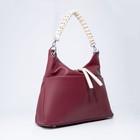 Сумка-мешок, отдел на молнии, 3 наружных кармана, длинный ремень, цвет бордовый - фото 21304653