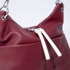 Сумка-мешок, отдел на молнии, 3 наружных кармана, длинный ремень, цвет бордовый - фото 21304654