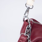 Сумка-мешок, отдел на молнии, 3 наружных кармана, длинный ремень, цвет бордовый - фото 21304655