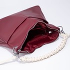 Сумка-мешок, отдел на молнии, 3 наружных кармана, длинный ремень, цвет бордовый - фото 21304657