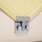 Сумка-мессенджер на клапане, цвет бежевый/жёлтый - фото 21304727