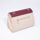 Сумка-мессенджер на клапане, цвет коричневый/бордовый - фото 21304759