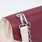 Сумка-мессенджер на клапане, цвет коричневый/бордовый - фото 21304761