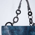 Сумка-тоут на молнии, наружный карман, длинный ремень, цвет синий - фото 21304835