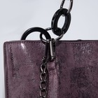 Сумка-тоут на молнии, наружный карман, длинный ремень, цвет фиолетовый - Фото 6