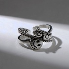 Кольцо «Смайлики», цвет чернёное серебро, безразмерное 7110954