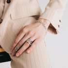 Кольцо «Тренд» фешн, цвет серебро, безразмерное - Фото 2