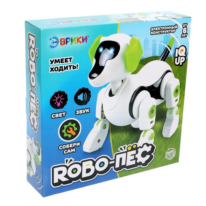 Робот «Robo-пёс» Эврики, электронный конструктор, интерактивный: звук, свет, на батарейках - фото 1905814700