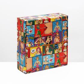 Подарочная коробка "Pop-art Клубничка", 28,5 х 9,5 х 29,5 см 6968636