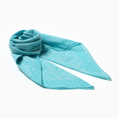 Платок женский, цвет бирюзовый, размер 70×70