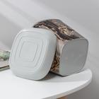 Горшок для цветов с поддоном «Мрамор», 2.5 л, пластиковый, светло-серый - Фото 3