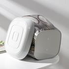 Горшок с поддоном «Мрамор», 7,3 л, светло-серый - Фото 3