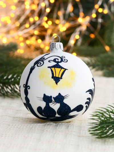 Ёлочный шар d=8 см «Счастье»