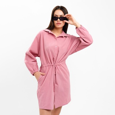 Платье летнее женское с кулиской MIST размер 44-46, цвет розовый