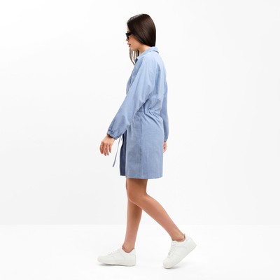 Платье мини женское с кулиской MIST, размер 44-46, синее
