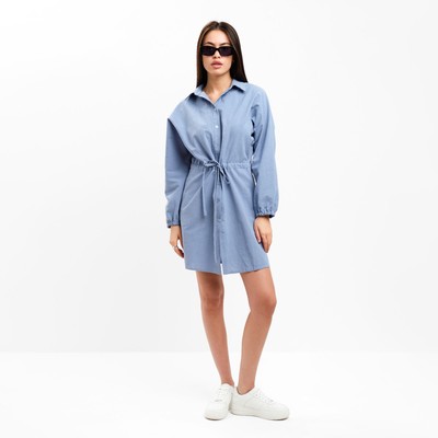 Платье летнее женское с кулиской MIST размер 48-50, цвет синий