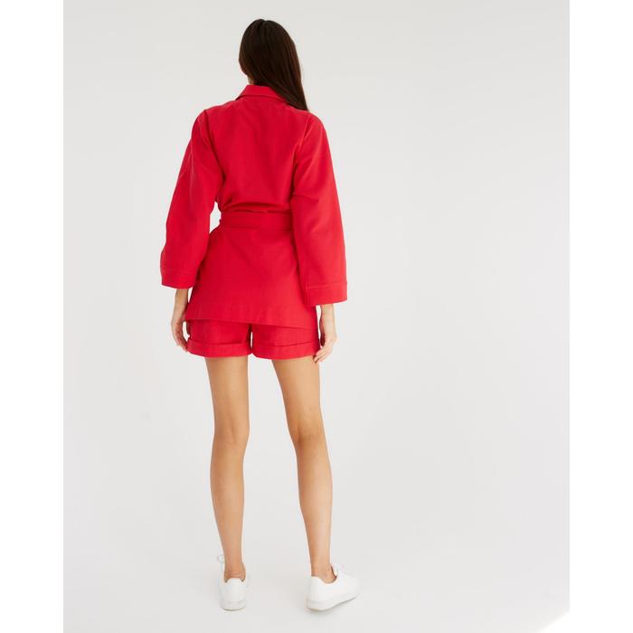 Костюм женский (жакет и шорты) MIST р. 42, красный 50314