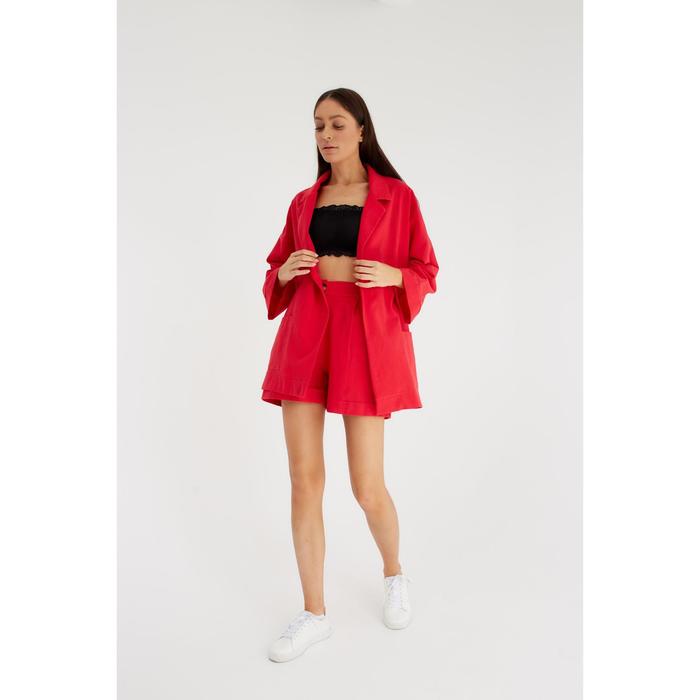 Костюм женский (жакет и шорты) MIST р. 42, красный 50314