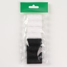 Набор ниток 40/2, 150 м, 8 шт, цвет чёрный/белый - Фото 2