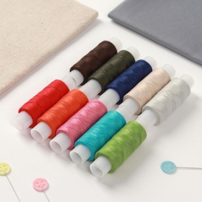 Набор ниток «Ассорти», 40/2, 150 м, 10 шт, цвет МИКС - Фото 1