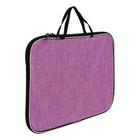 Папка с ручками текстильная А4, Calligrata «Офис», для бумаг, для офиса, нейлон 600D, лён, фиолетовая, ПМ/1, 350×270×20 мм - Фото 2