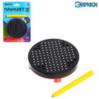 Планшет обучающий «Магнитное рисование», 120 отверстий, с креплением на обороте, цвет чёрный - Фото 1