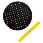 Планшет обучающий «Магнитное рисование», 120 отверстий, с креплением на обороте, цвет чёрный - Фото 2