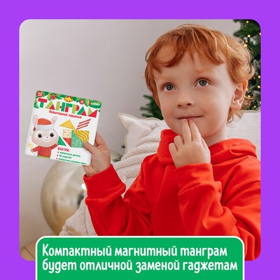 Танграм «Новогодние задания», 10 заданий, 3+