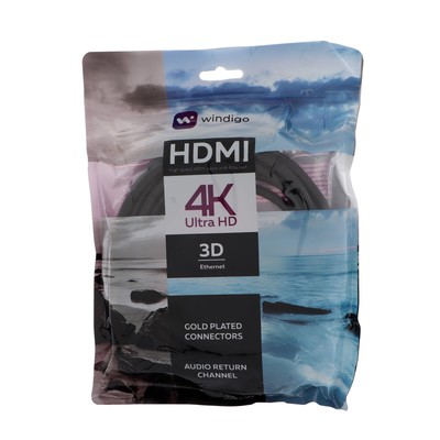 Кабель HDMI Windigo, HDMI(m)-HDMI(m), v 1.4, 5 м, позолоченные разъёмы, 3D, 4K, чёрный