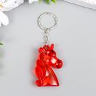 Брелок пластик прозрачный "Единорог" МИКС 4,7х0,7х3 см (комплект 12 шт) - фото 21305483