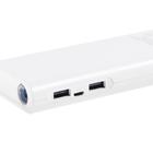 УЦЕНКА Внешний аккумулятор LuazON PB-15, 10000 мАч, 2 USB, 1 А, дисплей, фонарик, белый - Фото 2