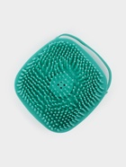 Щётка - мочалка силиконовая с ёмкостью для мыла Доляна, бирюзовая - Фото 3