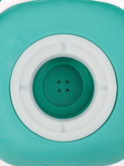 Щётка - мочалка силиконовая с ёмкостью для мыла Доляна, бирюзовая