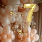 Свеча в торт на шпажке «Цифра 7», золотая, 5 см - Фото 2