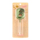 Свеча в торт на шпажке «Цифра 6», зеленая, 5 см - Фото 5