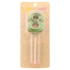 Свеча в торт на шпажке «Цифра 8», зеленая, 5 см - Фото 7