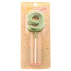 Свеча в торт на шпажке «Цифра 9», зеленая, 5 см - Фото 7