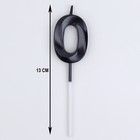 Свеча в торт на шпажке «Цифра 0», черная, 5 см - Фото 5