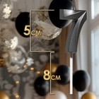 Свеча в торт на шпажке «Цифра 7», черная, 5 см - Фото 2