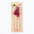 Свеча в торт на шпажке «Цифра 4», красная, 5 см - Фото 7